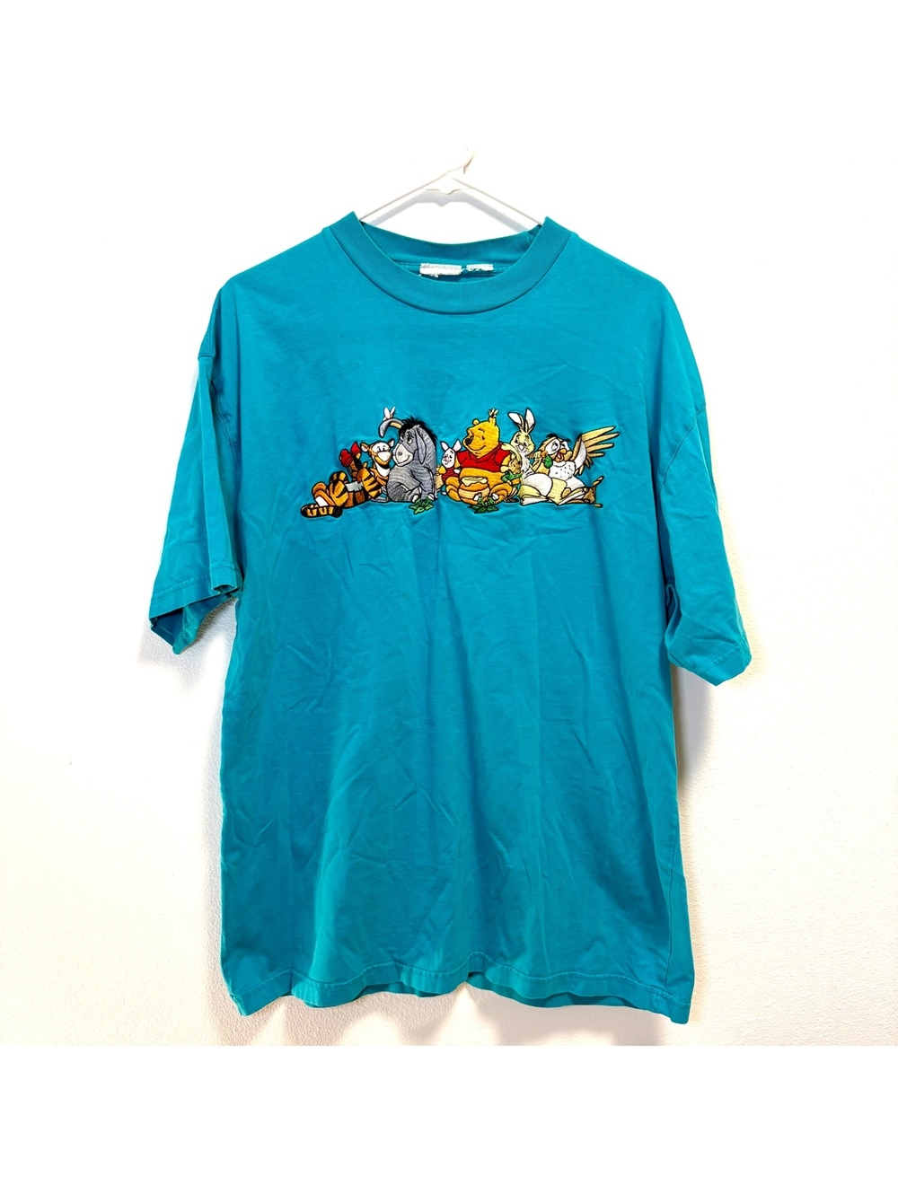 Disney Winnie the Pooh T Shirt Embroidered Applique Tigger Eeyore Oversized